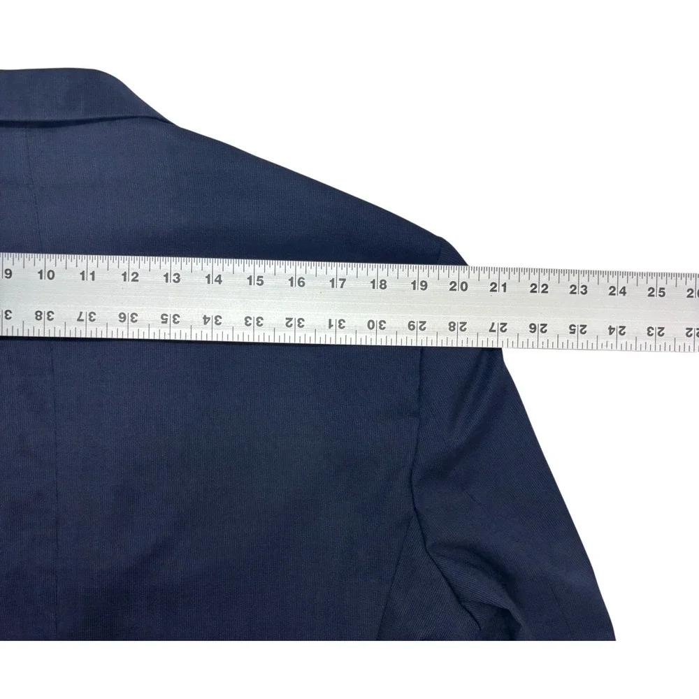 Jos A Bank 40S Navy Blue Traveler Blazer Jacket Sport Suit Coat Wool Stretch
